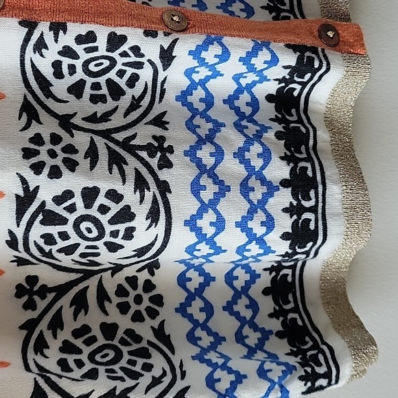 J. McLaughlin 3/4 Sleeve All Over Patterned Women Sz Medium Lightweight Cardigan - Picture 5 of 10